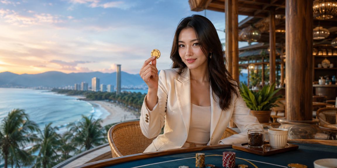 Người chơi bài tại Đà Nẵng bên ly cà phê trong không gian thoải mái